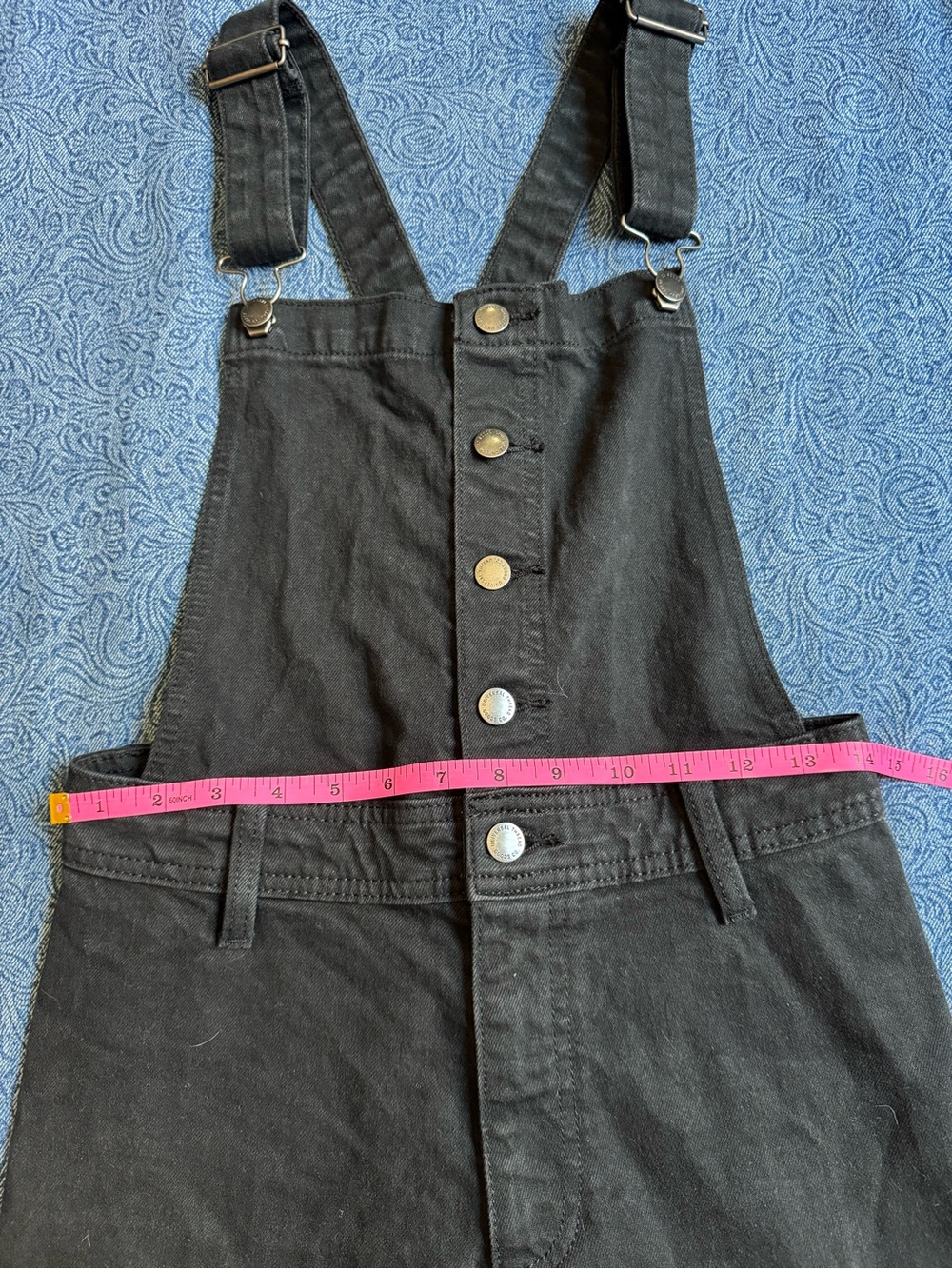 SOLD! Universal Thread Black Sailor Wide Leg Denim Overalls Jumpsuit| Size 4 - Picture 5 of 8